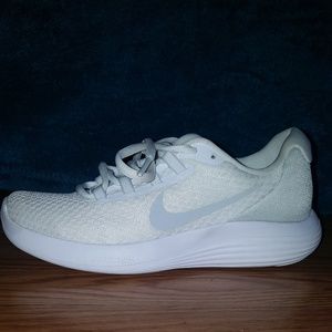 White nike athletic shoes